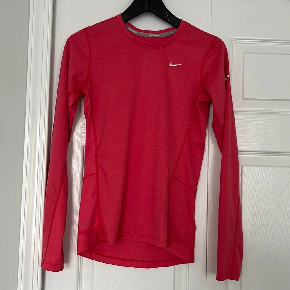 Nike Dri Fit Pink Long Sleeve Running Training Top XS